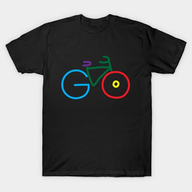 Go green, Go healthy, Go cycling T-Shirt by AVEandLIA